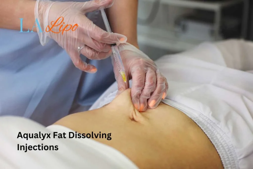 woman having fat dissolving injections Gloucestershire in the stomach