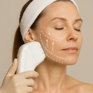 Woman having HI-FU to reduce wrinkles call LA LIPO Gloucestershire Now!