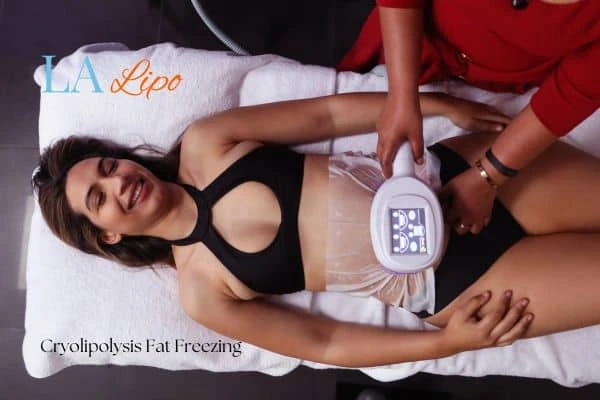woman getting cryolipolysis Gloucestershire