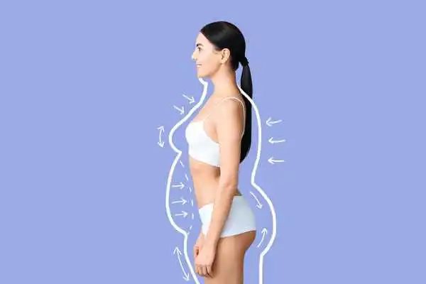 image of woman experiencing fat reduction treatment Gloucestershire