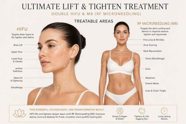 Areas of the body that can be treated - ultimate skin tighten treatment Gloucestershire